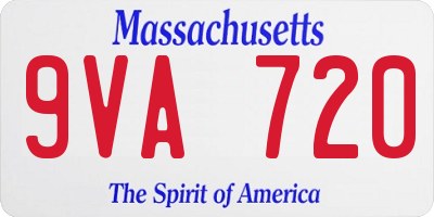 MA license plate 9VA720