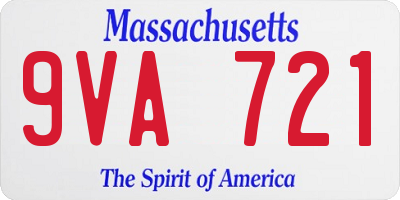 MA license plate 9VA721