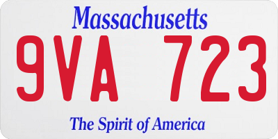 MA license plate 9VA723
