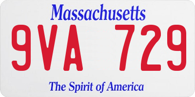 MA license plate 9VA729