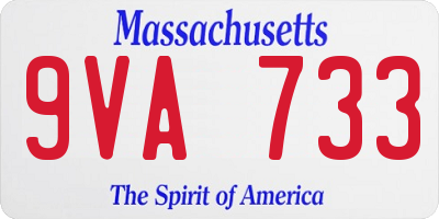 MA license plate 9VA733