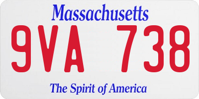 MA license plate 9VA738