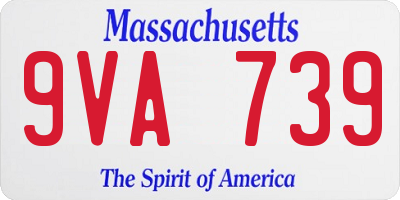 MA license plate 9VA739