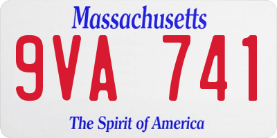 MA license plate 9VA741