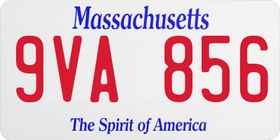 MA license plate 9VA856