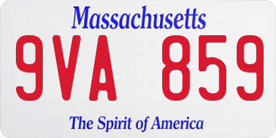 MA license plate 9VA859