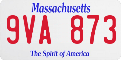 MA license plate 9VA873