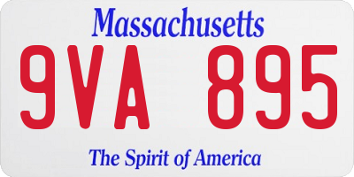 MA license plate 9VA895
