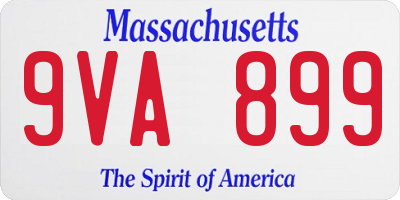 MA license plate 9VA899