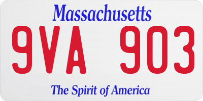 MA license plate 9VA903