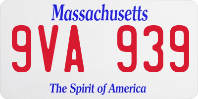 MA license plate 9VA939