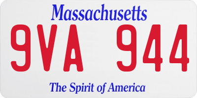 MA license plate 9VA944