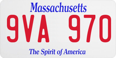 MA license plate 9VA970