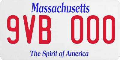 MA license plate 9VB000