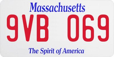 MA license plate 9VB069