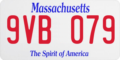 MA license plate 9VB079