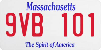 MA license plate 9VB101