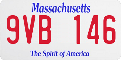 MA license plate 9VB146