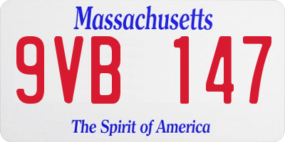 MA license plate 9VB147