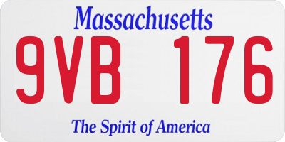 MA license plate 9VB176