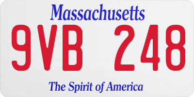 MA license plate 9VB248