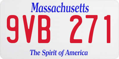 MA license plate 9VB271