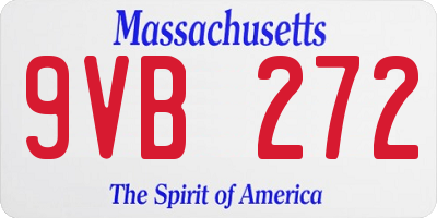 MA license plate 9VB272