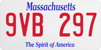 MA license plate 9VB297
