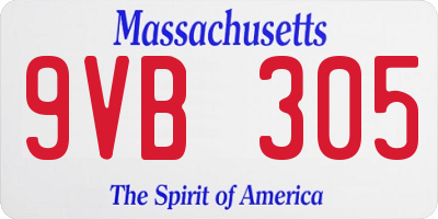 MA license plate 9VB305
