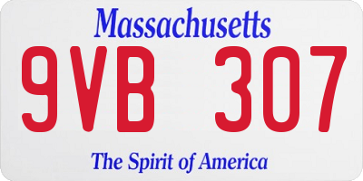 MA license plate 9VB307