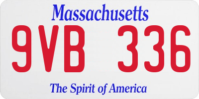MA license plate 9VB336