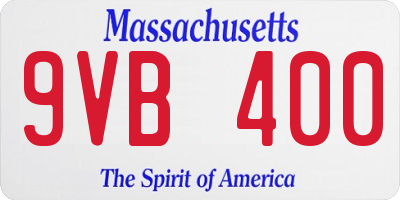 MA license plate 9VB400