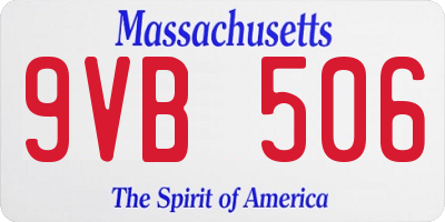 MA license plate 9VB506