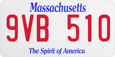 MA license plate 9VB510