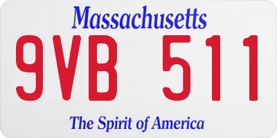 MA license plate 9VB511
