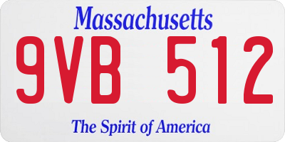 MA license plate 9VB512