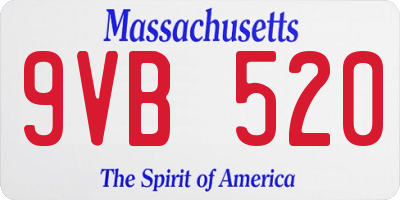 MA license plate 9VB520