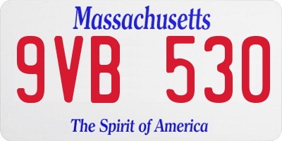 MA license plate 9VB530