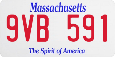 MA license plate 9VB591
