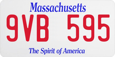MA license plate 9VB595
