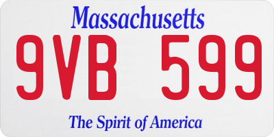 MA license plate 9VB599