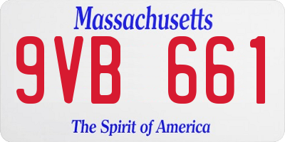 MA license plate 9VB661