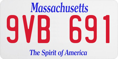 MA license plate 9VB691