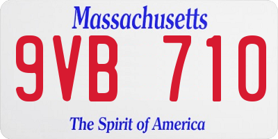 MA license plate 9VB710
