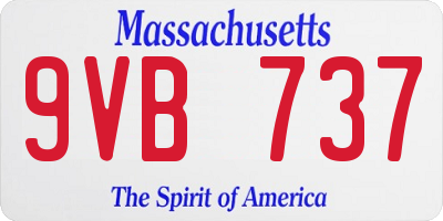 MA license plate 9VB737