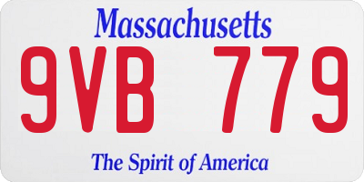 MA license plate 9VB779