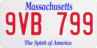 MA license plate 9VB799