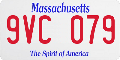 MA license plate 9VC079
