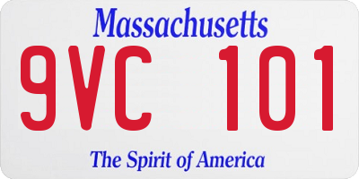 MA license plate 9VC101