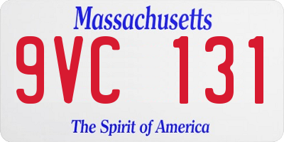 MA license plate 9VC131